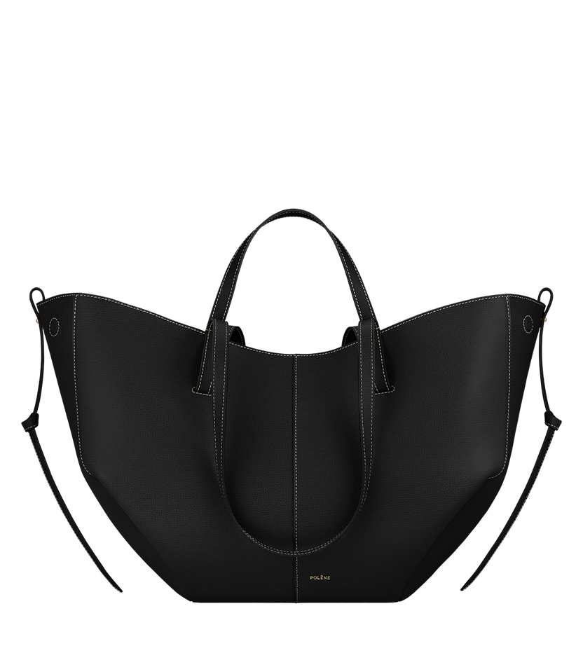 Cyme - Noir Grainé Coutures Écrues